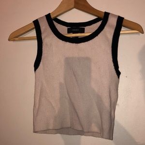 Forever 21 Cream and Black Top